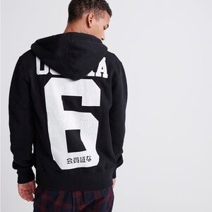 Superdry Men’s Mono Osaka 6 Zip Hoodie, Size Large